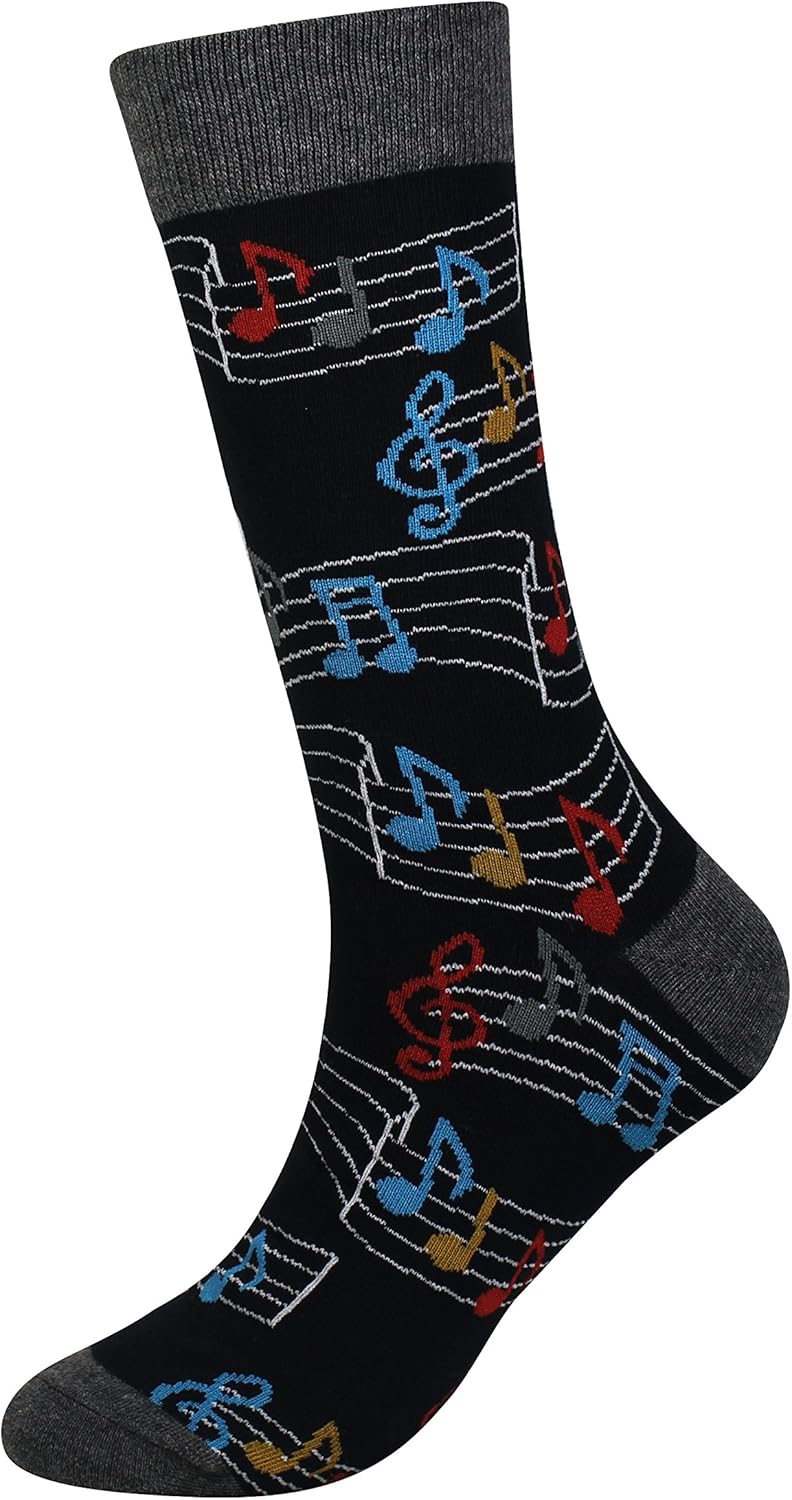 Cansok Men's 2/4 Packs Fun Crazy Novelty Dress Crew Socks - Image 4